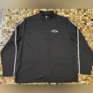Men’s Baltimore Ravens NFL Team Apparel Black Full Zip Jacket ~2XL~NWT~$50